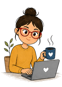 Sofia am Laptop